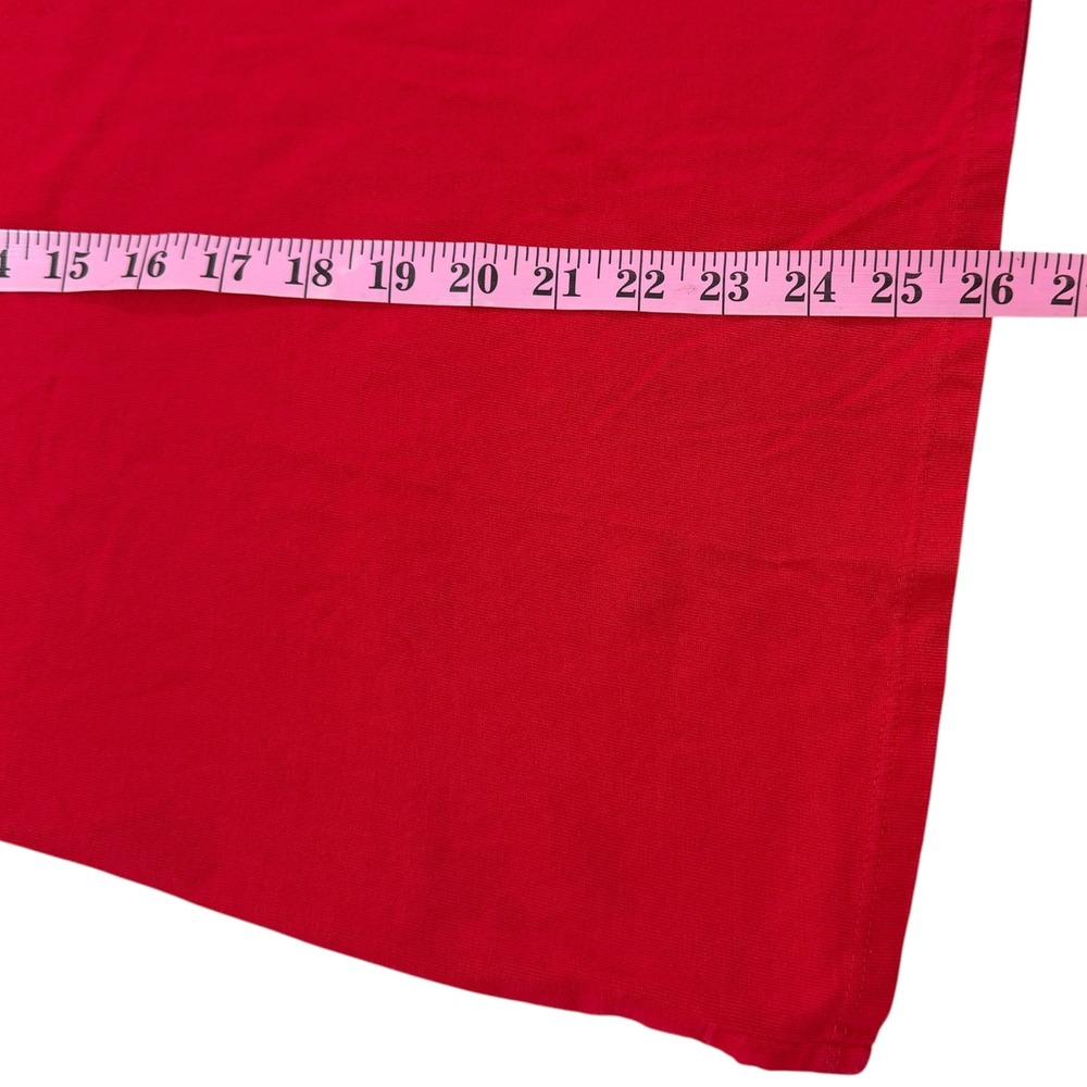 Talbots Womens XL Red Cotton Long Sleeve Tee Embroidered Terrier‎ Dog Graphic - Picture 5 of 9